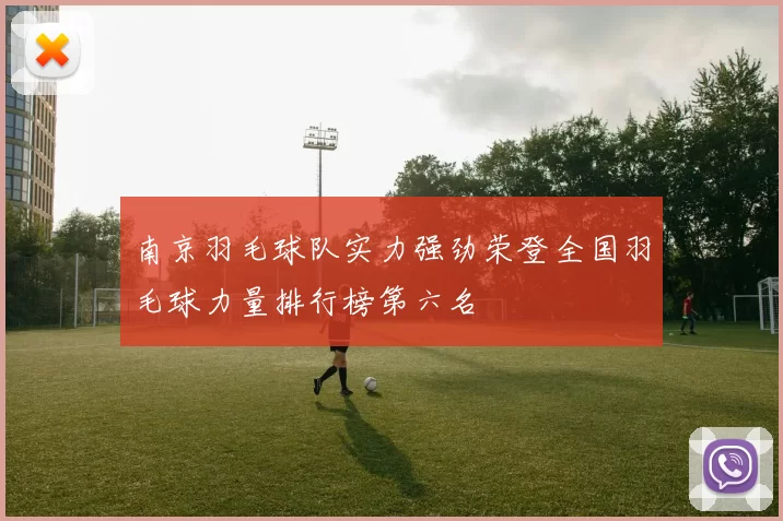 南京羽毛球队实力强劲荣登全国羽毛球力量排行榜第六名